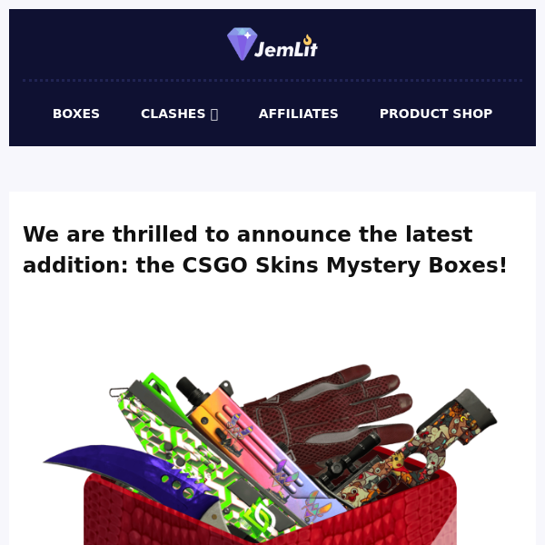 Introducing CSGO Skins Mystery Boxes