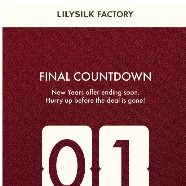 [LILYSILK Factory] New Year Sale is almost over!