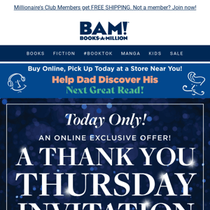 Today Only! Thank You Thursday!