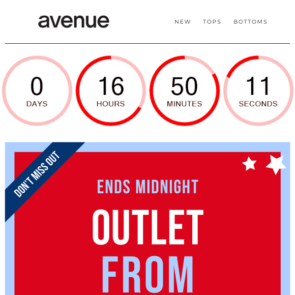 Ends Midnight: Outlet Styles From $5*