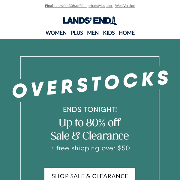 Last call! Up to 80% off sale & clearance - Lands' End