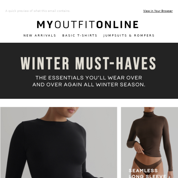 WINTER MUST-HAVES (+ SHIPPING UPDATE)