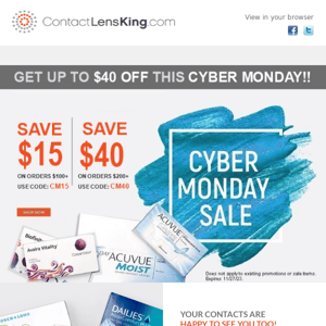Get up to $40 Off This Cyber Week