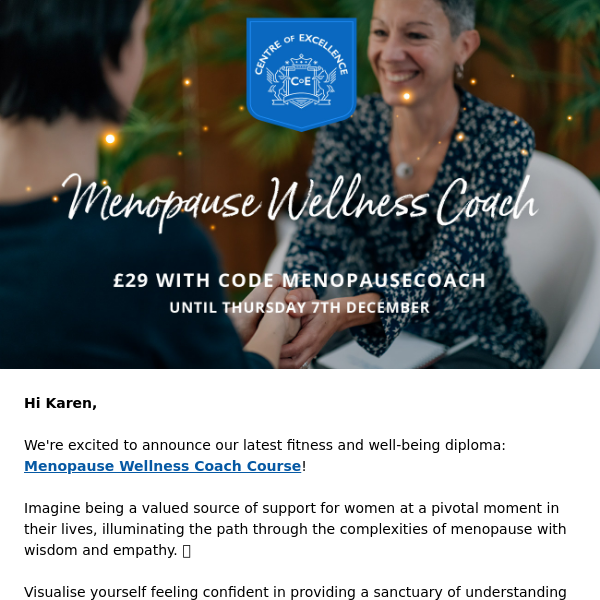 Unlock Vitality: Introducing our Menopause Wellness Coach Course 🌟