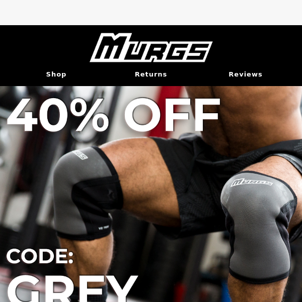 40% off Grey Knee Sleeves