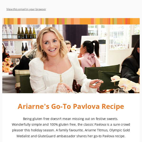 Ariarne Titmus' Gluten Free Go To Pavlova Recipe
