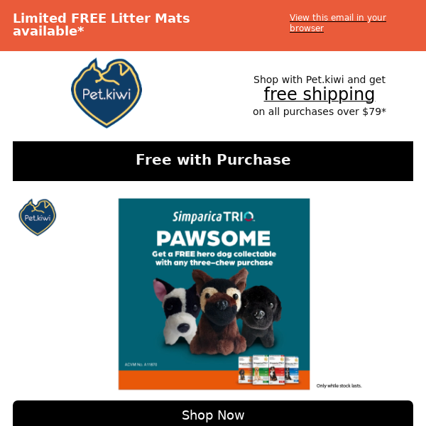 FREE Dog Collectable with Simparica TRIO 3pk!
