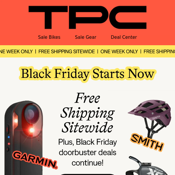 Free Shipping Sitewide, One Week Only