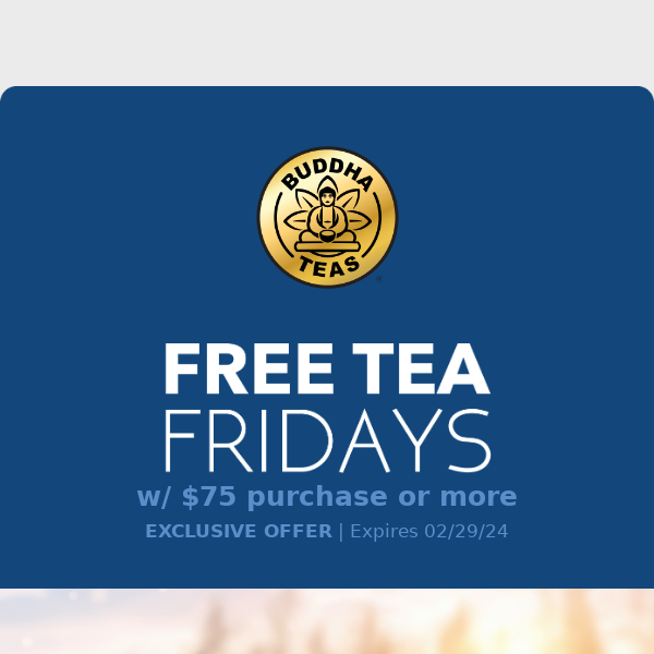 FREE TEA FRIDAYS: Get a FREE box of Cold Weather Defense Blend!