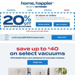 Budget helper: get 20% off every purchase + 5% back with Welcome Rewards+