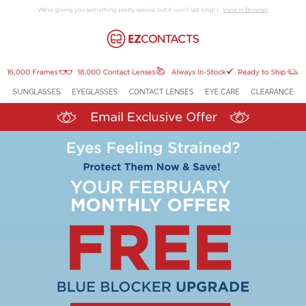 Hey Ez Contacts! Have You Claimed Your February Offer Yet?