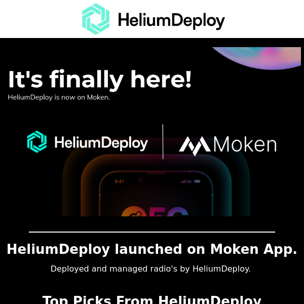 HeliumDeploy is finally on Moken App. 