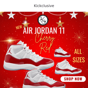 AIR JORDAN CHERRY RED 11's Are HERE! - Just In time for the HOLIDAYS !!!!