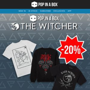 Get ready for the next instalment with 20% off The Witcher clothing! 🐺