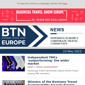 Independent TMCs ‘outperforming’ market | Winners of Business Travel Sustainability Awards Europe