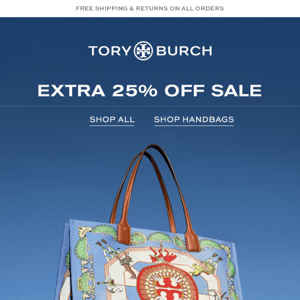 Tory Burch, extra 25% off sale