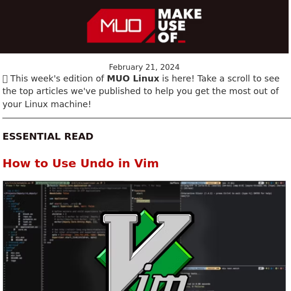 MUO Linux 🐧 Master the Undo Feature in Vim to Fix Mistakes