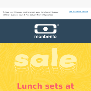 SALE: lunch sets at reduced prices