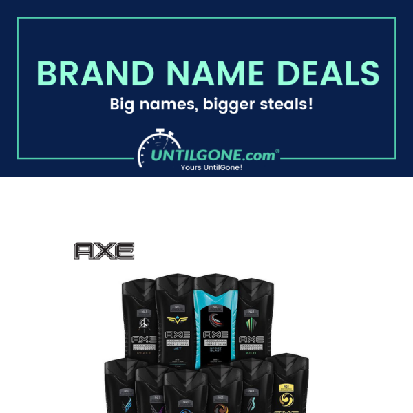 Brand Name Deals - 59% OFF AXE® Body Wash Shower Gel, 8.45 fl. oz. (10-Pack)