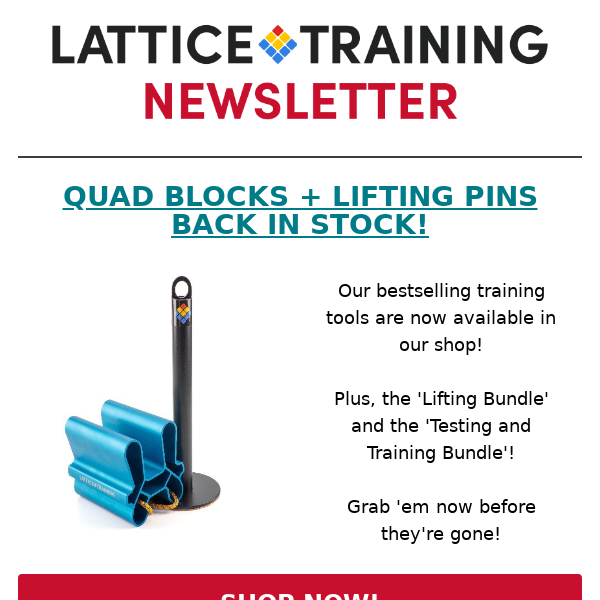 How to Retie Your Quad Block - Lattice Training