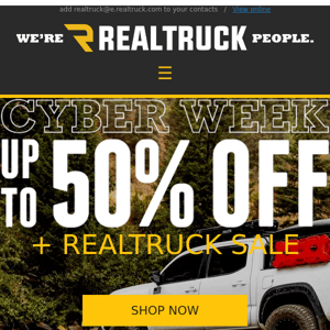 RealTruck + Cyber Week