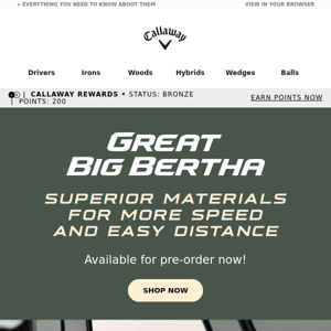 Available Now For Pre-Order: The All-New Great Big Bertha