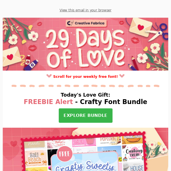 💝 29 Days of Love: Free Crafty Fonts!