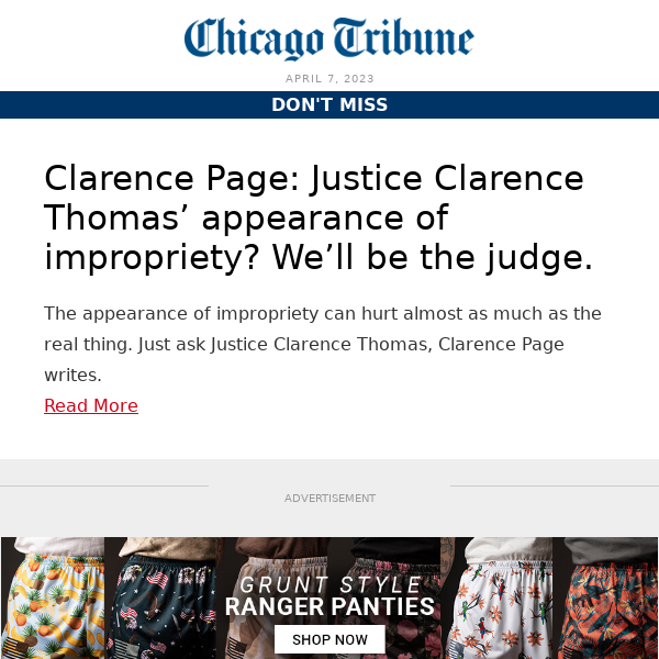 Justice Clarence Thomas’ appearance of impropriety? We’ll be the judge.