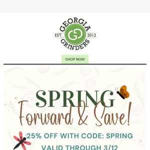 Daylight SAVINGS!  25% Off