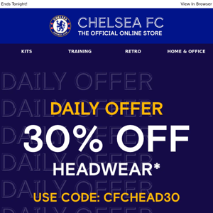 DAILY OFFER: 30% Off Selected Headwear