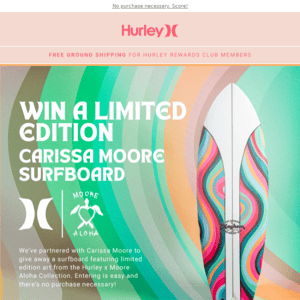 GIVEAWAY: Win a limited edition Carissa Moore surfboard🏄🏾‍♀️⚡️