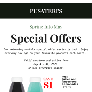 May's Special Offers