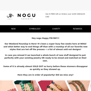 NOGU Mini Sacred Geom Triple Strand Bracelet