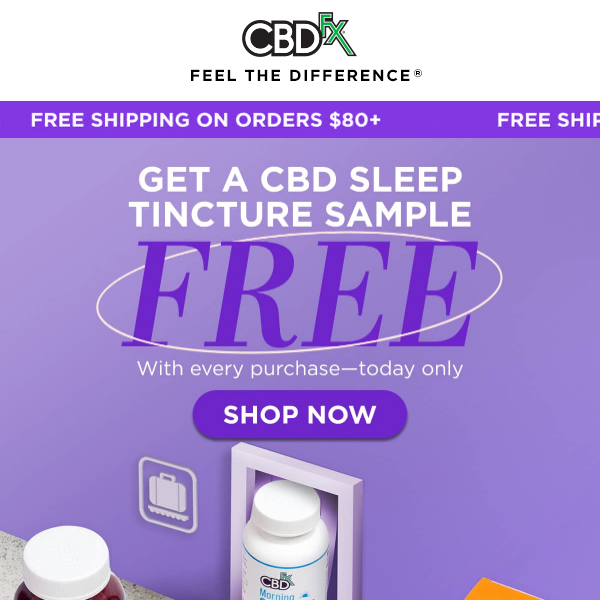 FREE CBD Sleep Tincture sample today only! 💤