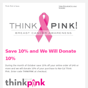 🎀 Think Pink and Save 🎀