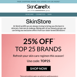 25% OFF top 25 brands🎉