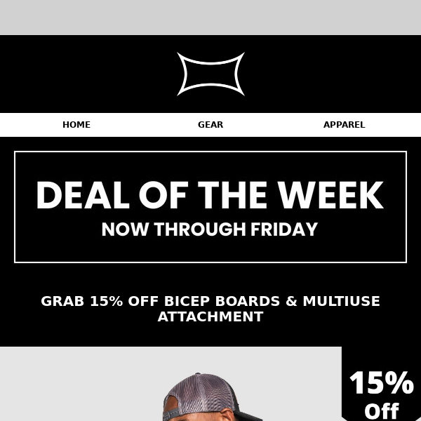 🌟DEAL OF THE WEEK | 15% OFF BICEP BOARDS & ATTACHMENTS