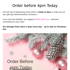 Order before 4pm today