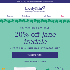 Last 24 hours for 20% off jane iredale!