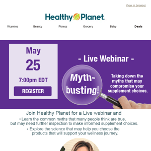 Webinar Registration❗ Taking down the myths that may  compromise your supplement choices