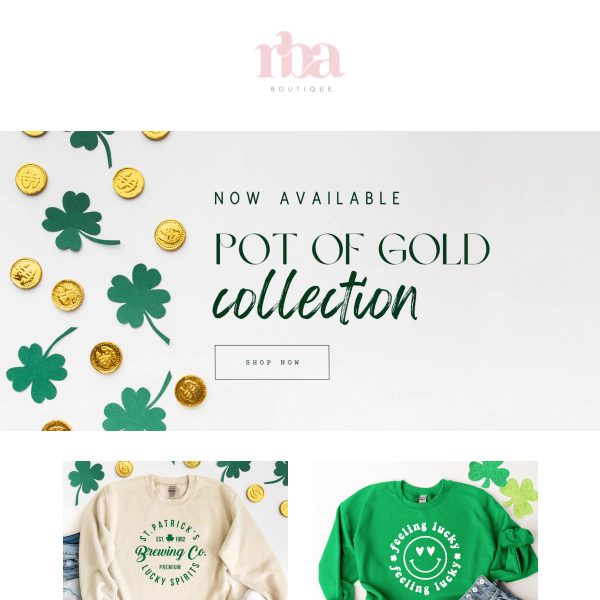 ST PAT'S COLLECTION IS LIVE!