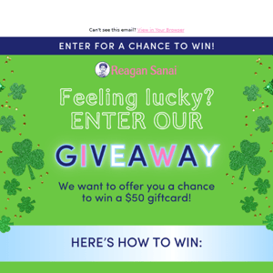 Got the luck of the Irish? Enter our giveaway! 🍀
