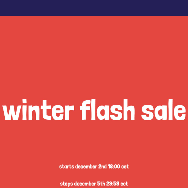 Winter Flash Sale!