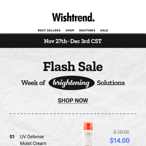 Flash Sale for the Brighter skin!✨