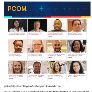 Learn from the best: why PCOM was the right choice for our students