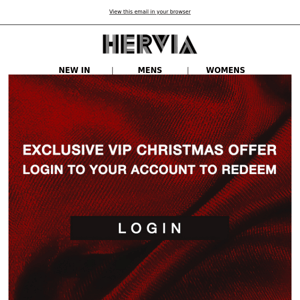 Your Exclusive VIP Christmas Offer - Login to Redeem