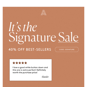This Just In 🚨 40% OFF ABLE Signatures