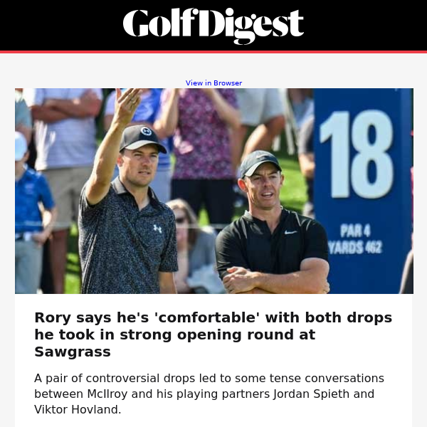 Controversial Rory drops lead to chippy debate