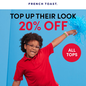 All tops are now 20% off