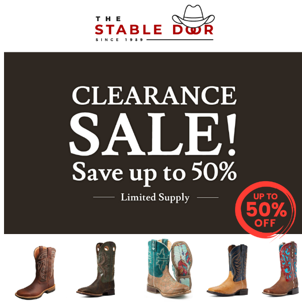 UP TO 50% OFF SALE ON WESTERN BOOTS